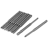 uxcell　プラスドライバービット　マグネット　PH1　4mmラウンドシャンク　10本入り