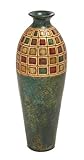 Benzara 37631テラコッタ花瓶、緑がかった青