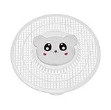 4のセットLovely Cartoon Drainカバー/ヘアキャッチャーfor anti-blocking、ホワイト