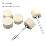 100ピース13ミリメートルウールフェルト研磨バフ研磨パッド+ 2シャンク用dremel研削ホイール