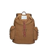 J&M K919キャンバスカバー付き大容量バックパック ビンテージキャンバスリュック 手提げバッグ ショルダーバッグ BAKCPACK 男女兼用 通勤 出張 通学 旅行(46*35*16)Coffee