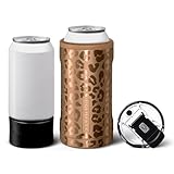 【公式】ブルーメイト トリオ 蓋付き真空断熱タンブラー ゴールドレオパード 350ml缶と500ml缶がそのまま保冷保温可能な3Wayタンブラー 3in1缶クーラー 冷却パック付 2段階ロック 400ml BrüMate Trio ドリンククーラー 世界200万個販売突破 brumate Leopard