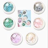 シェルフレーク 6色セット フレークシェルスパンコール 天然 貝殻 ネイルアート ジェルネイル ネイルデザイン ネイル パーツ シェル レジ