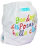Charlie Banana 2-in-1 One Size Cloth Diaper (Hello White) by Charlie Banana [並行輸入品]