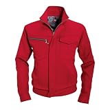 【BURTLE】バートル スタイリッシュ作業服 長袖ブルゾン(ポリエステル90%・綿10%) (7081-ku) レッド　　3L