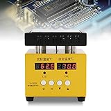 Poafamx 恒温ホットプレート 予熱ステーション 10*10cm 110v デュアル温度表示 室温-400℃ 高精度 自動アラーム 加熱速い 加熱均一 恒温ホットプレート 断熱フレーム 航空用アルミ 液体加熱/試薬加熱/スマートフォン修理/回路基板予熱/BGAボール注入/金型予熱など (10*10cm)