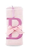 Mud Pie Cotton Receiving Blanket, B/Pink by Mud Pie