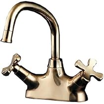 Amazon | カクダイ はな 2ハンドル混合栓 クリアブラス 151-204