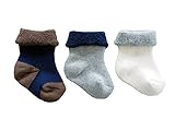 3足組新生児靴下クルー丈 パイルソックス 7-9㎝