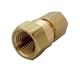 Jmf圧縮アダプタ3 / 8 " x 1 / 8 " FPTイエロー真鍮バルク400 PSI < 0.25 % Lead