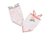 Little Unicorn Cotton Bandana Bib 2 Pack - Watercolor Rose [並行輸入品]