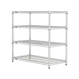 ドウシシャ メタルラック本体 クロームメッキ 幅76×奥行35.5×高さ114.6cm （耐荷重250kg） 2段 ＋突っ張り4本 SR76350000090CCNV-4