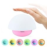 Anpressタンブラーマッシュルームデザインカラフルな夜ライトタッチセンサー調光機能付きLED Nightlights with Softlight、Stronglightと7カラフルなライト最高の