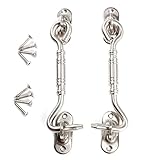 窓フック　窓キャッチ キャビンフック　アイキャビンフックファスナー 304ステンレス鋼　2個セット　4インチ