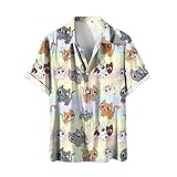 [vigerkar] 半袖シャツ アロハシャツ メンズ ハワイ風 夏 開襟 ラペル UV対策 父の日ギフト 誕生日 シャツ メンズ 夏 ゆっ