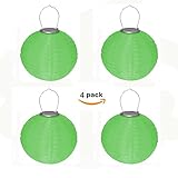 緑　ソーラーランタン　送料無料　LEDランタン　直径20CM　ソーラー発電　太陽光パネル搭載　ランタン　提灯　防水　和風　折り畳み式　ロマンチック　イルミネーション　おしゃれ　軽量　屋外　吊るす　祭り