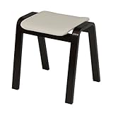 ハイスツール/曲木スツール ハイタイプ 木製/合成皮革 高さ45cm CF-406