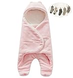 サク タスケ （sac taske） ベビー おくるみ ＆ 靴下 セット 赤ちゃん 新生児 あったか (ピンク)