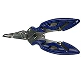 分割リングペンチ – 分割リングペンチセット – 多機能釣りプライヤーLanyards BoatingロープKayak削除フックキャンプ安全ペンチリップグリップタックル魚はさみツール ブルー