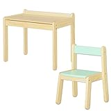 大和屋 ノスタ テーブル＆リトルチェア 2点セット グリーン 19200102 MG