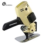 CGOLDENWALL　27mm　Φ100mm電動布カッター　研磨機能付き布ハサミ　厚手の布やレザー、皮、革なども簡単に切る布カット電気自動裁断機　 (110v)