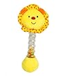 Linzy Toys 8 " Adorable PlushイエローライオンBaby Rattle Animal Toy