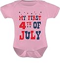 TeeStars – My First 4th of July Infant Independence Day Gift USAベビーボディスーツ カラー: ピンク