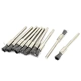 uxcell 研磨ブラシ ロータリー工具 研磨バフ ジュエリーツール スチールワイヤーブラシ 10個入り