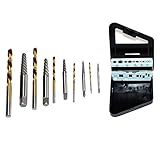 SHOHASH 10PC 1/4"六角シャンクの硬質合金フライス高速鋼ビット、六角軸木工用ドリルセット