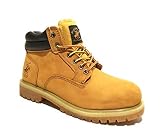 Polo Clubメンズプレミアムフルグレインレザープレーンゴム底Soft Toe Workブーツ雪ブーツ カラー: ベージュ