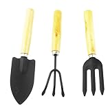 Zhuhaitf 園芸用具 庭造り手工具 3 Piece Garden Hand Tools Set with Garden Hand Fork Cultivator Hand Trowel Weed
