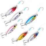 Spotlip 6pcsメタルジグセット 10g/15g/20g/25g/30gボート海釣りルアーセット ロングショットスイムルアー