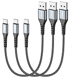 SUNGUY USB C ケーブル 0.3M 【3本セット】 QC3.0最大18W急速充電 タイプc ケーブル 30cm 短い type c ケーブル USB2.0データ転送 ナイロン編み 高耐久性 iPhone16 シリーズ/Galaxy S24 ultra/iPad Pro/iPad air 5 /Xperiaその他USB-C機器対応 グレー