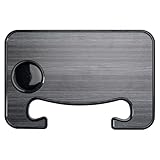 適合トヨタノア ヴォクシー 70系 80系 90系 / トヨタ アルファード ヴェルファイア 20系 30系 40系 車用テーブル・コンパクトテーブル・営業マン・パソコン机・ランチ・ハンドルに引っ掛ける・ノートパソコン・休憩・食事・書類作成・営業車・簡単取付・マック/フックハンドルトレー(黒)