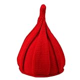 ファッション冬のベビーキッズ暖かい帽子かぎ針編みの幼児の快適な帽子の最高の贈り物 - レッドキャップ