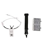 B Blesiya ヘッドルーペ　ルーペ　メガネ　LEDライト付　眼鏡式ルーペ　 拡大鏡 　メガネゴムバンド両用　精密作業　