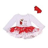 ベビーガールズ ドレス　クリスマス ワンピース ソックス パターン　新生児Romper Tutu ドレス +headband（age0-3months) 70cm