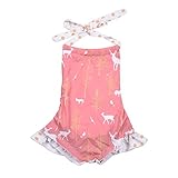 PER ロンパース カバーオール ベビー服 子供服 シンプル ノースリーブ トナカイプリント ファッショナブル　可愛い　涼しい ビーチ　新生児 女の子 夏