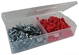 L.H. Dottie K7DC Anchor Kit, Square Drive, 10 by 1-Inch Length Screw, 22 Anchor, Red [並行輸入品]