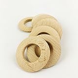 【アクセサリー】ママ授乳ジュエリー/歯固めおもちゃ作りため　木製リング 50mm 二十個セット