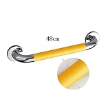 手すり/イエロー35mm手すり/高齢者用手すり/浴室トイレブースター/フラットチューブ滑り止め手すり（38/48/58/68cm） ( サイズ さいず : 灰色 はいいろ )