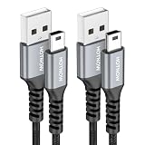 HOTNOW ミニUSBケーブル 1M 2本、USB AからUSBミニB線まで急速充電、PS3コントローラ、GoPro Hero 3+、MP 3/MP 4プレーヤー、ドライブレコーダー、Garmin Nuvi GPS、Blue Yeti