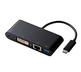 エレコム ドッキングステーション usb-c ハブ パワーデリバリー対応 DVIタイプ ブラック DST-C04BK