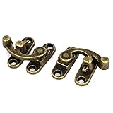 uxcell　ボックスラッチ　レトロアンティーク　ビンテージ　スーツケース　ブロンズトーン　2セット