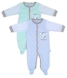 DDG 足つきボディースーツ 男の子向け 赤ちゃん用 寝間着と遊び着に (2着セット)