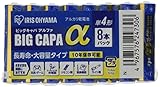 アイリスオーヤマ 乾電池 単4 アルカリ 8本パック BIG CAPA α 長寿命・大容量タイプ LR03IB/8S