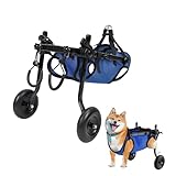 OKUYOSHI犬用車椅子 犬用カート 犬介護 ペット用車椅子 歩行カート 歩行補助 補助輪 後脚用 調節可能リハビリ 軽量 車いす 快適 小型/中型/大型犬/老犬 M
