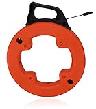 ram-pro 25足Reach、spring-steel魚テープリール、with High Impactケース、for Electric or通信ワイヤPuller