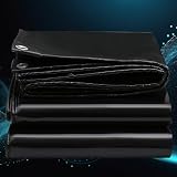 強力防湿シート透湿 万能防水シート 1 x 3.8 m 防水仕樣 500Ｇ/㎡厚手 Pvc帆布 トラックシート 日焼け防止 耐凍性 耐候性 四隅加固 仮設フェンス メッシュシート レジャーシート アウトドア キャンプ 登山 ピクニック, ブラック