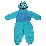 (レガッタ) Regatta ベビー・キッズ用 マッドプレー2 ウォータープルーフ レインスーツ フードつき防水ボディースーツ オールインワン ロンパース カバーオール (6-12ヶ月) (エナメル/